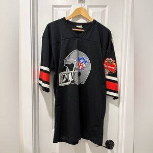 Vintage Budweiser NFL Football Jersey Made In Canada Large Tall 90s Football